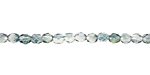 Czech Fire Polished Glass Dual Lustered Blue/Green Round 3mm