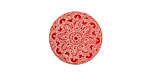 Lillypilly Red Lace Anodized Aluminum Disc 19mm, 24 gauge