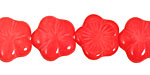 Czech Glass Cherry 5 Petal Daisy 14mm