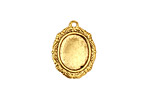 Stampt Antique Gold (plated) Damask Frame Oval Setting 10x12mm