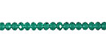 Emerald Crystal Faceted Rondelle 4mm