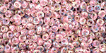 TOHO Transparent Rainbow Ballerina Pink Magatama 3mm Seed Bead