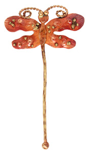 Patricia Healey Copper Dragonfly Pendant 54x97mm