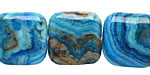 Larimar Blue Crazy Lace Puff Square 18mm