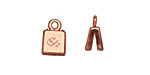 SilverSilk Copper (plated) Double Strand End Cap 13x8mm