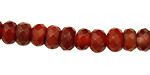 Carnelian Faceted Rondelle 8mm