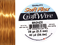 Soft Flex Bronze Craft Wire 28 gauge, 40 yards