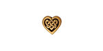 TierraCast Antique Gold (plated) Celtic Heart Bead 9x10mm
