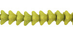 Czech Glass Wasabi Green 5 Point Bellflower 6x9mm
