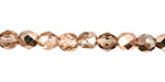 Czech Fire Polished Glass Apollo (Gold) Round 6mm