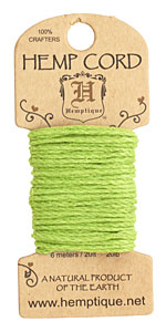 Lime Green Hemp Twine 20 lb, 20 ft