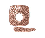 TierraCast Antique Copper (plated) Radiant Square Toggle Clasp 22mm, 24mm bar