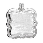 Silver (plated) Antique Square Bezel 37mm