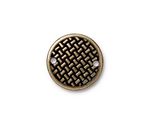 TierraCast Antique Brass (plated) Woven Disk Link 18mm