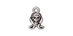 TierraCast Antique Silver (plated) Pirate Skull Charm 10x16mm