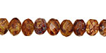 Czech Glass Tortoise Shell Fire Polished Rondelle 6x9mm