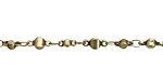 Antique Brass (plated) Alternating Disc Chain