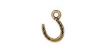 TierraCast Antique Gold (plated) Horseshoe Charm 10x15mm