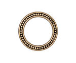 TierraCast Antique Gold (plated) 1" Beaded Ring 25mm