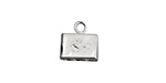 SilverSilk Silver (plated) Triple Strand End Cap 12mm