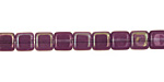 Czech Glass Tanzanite Celsian Square 6mm