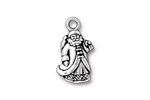 TierraCast Antique Silver (plated) St. Nick Charm 12x21mm