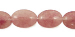 Ruby Quartz Flat Oval 18x13mm