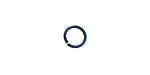 Blue Enameled Copper Round Jump Ring 8mm, 18 gauge