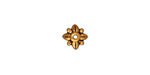 TierraCast Antique Gold (plated) Leaf Bead Cap 8mm