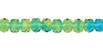 Czech Glass Seaweed Fire Polished Rondelle 5x7mm