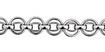 Silver (plated) Oval Cable Chain w/ Ring