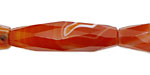 Carnelian (natural) Faceted Rice 40x13mm