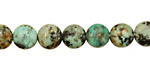 African Turquoise Puff Coin 8mm