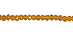 Medium Topaz Crystal Faceted Rondelle 4mm