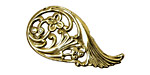 Stampt Antique Gold (plated) Floral Wing Filigree (right) 38x20mm