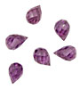 Violet Faceted Teardrop 6x9mm