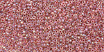 TOHO Rainbow Crystal (with Strawberry Lining) Round 15/0 Seed Bead