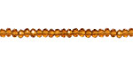 Dark Topaz Crystal Faceted Rondelle 3mm