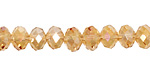 Light Topaz AB Crystal Faceted Rondelle 8mm
