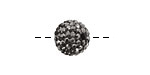 Jet Hematite Pave Round 12mm