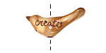 Kylie Parry Ceramic Goldenrod "Create" Bird 10-12x28-30mm