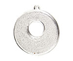 Nunn Design Sterling Silver (plated) Grande Circle Bezel Toggle 37x32mm