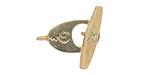 Saki White Bronze Yan Toggle 22x12mm, 22mm bar