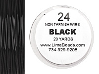 Parawire Black 24 gauge, 20 yards