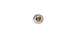 TierraCast Antique Rhodium (plated) Alphabet Bead "U" 7x6mm