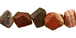 Apple Jasper Faceted Nugget 9-13x9-16mm