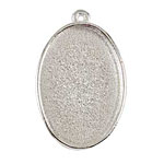 Nunn Design Sterling Silver (plated) Grande Oval Bezel Pendant 44x28mm