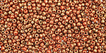 TOHO Gilded Marble Orange Round 11/0 Seed Bead