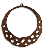 Vintaj Natural Brass Artisan Hoop 47x52mm