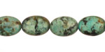African Turquoise Flat Oval 14x10mm